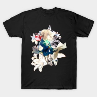 Violet Evergarden flowers print T-Shirt